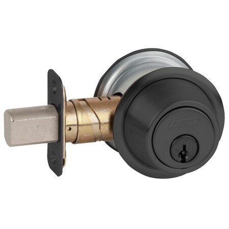 Schlage Grade 2 Single Cylinder Deadbolt, Conventional Cylinder, Adjustable 2-3/8-in and 2-3/4-in Backset, F B560P 622